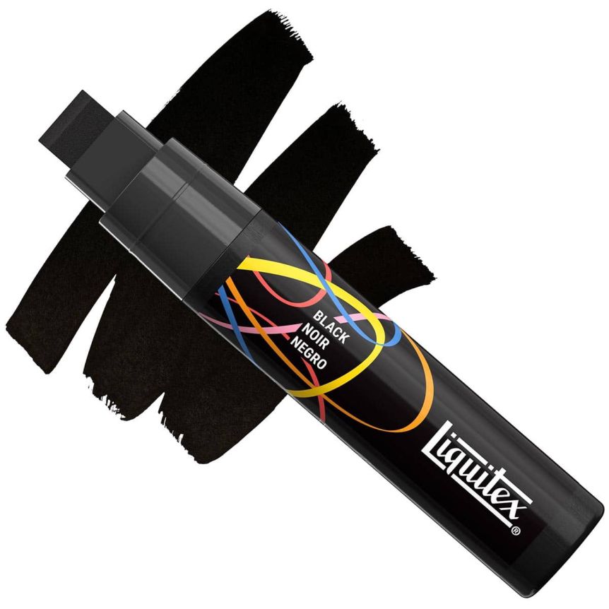 Liquitex Marker - Black, Wide Chisel, 15 mm