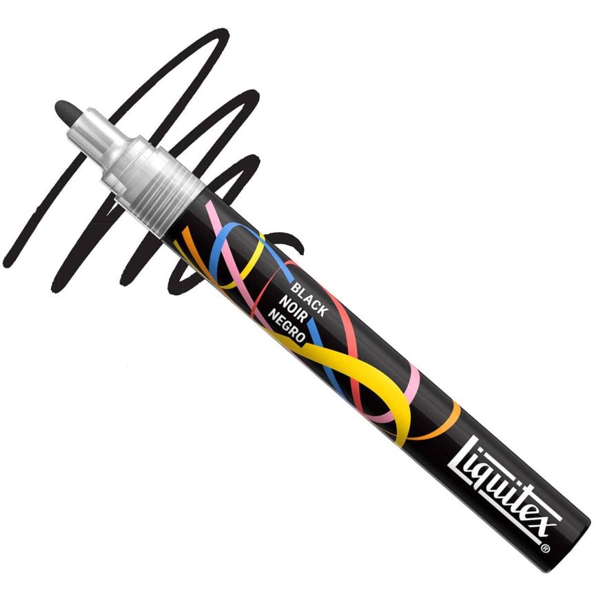 Liquitex Marker - Black, Bullet Tip, 2 mm