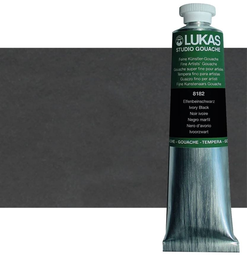 LUKAS Designer's Gouache 75 ml Tube - Ivory Black