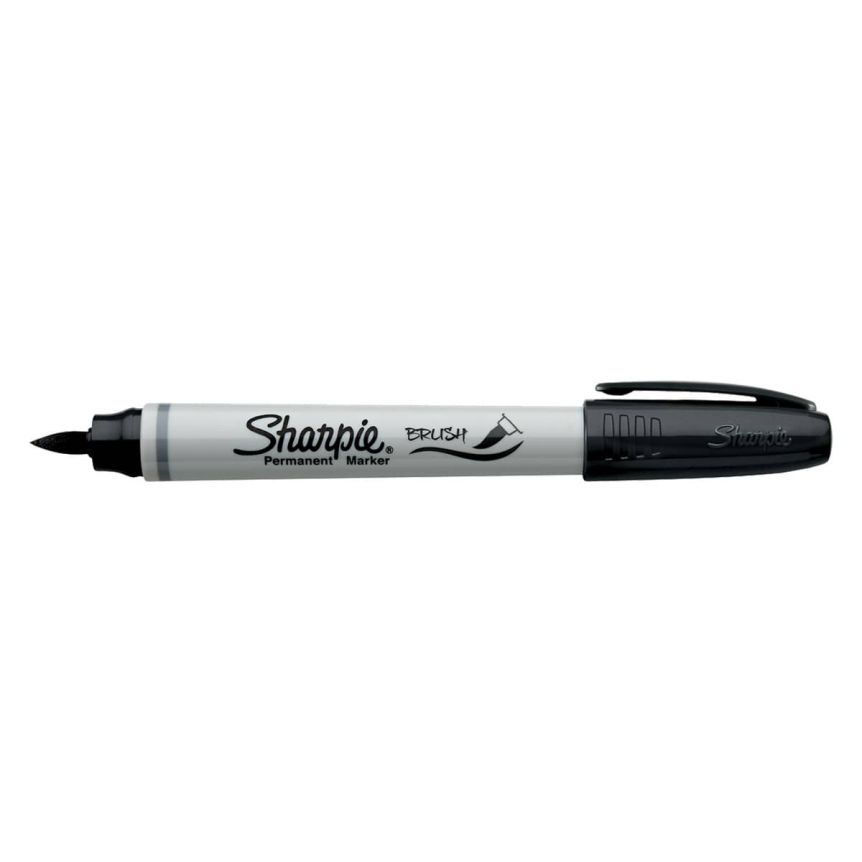 Sharpie Brush Tip Marker Individual - Black