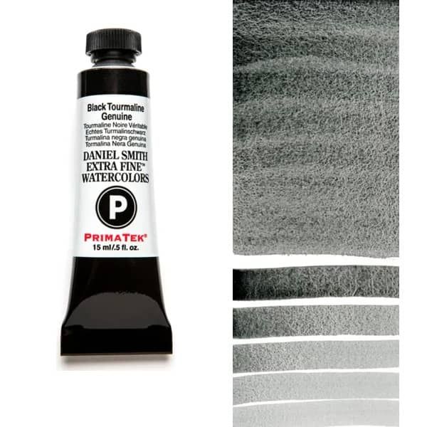 Daniel Smith Extra Fine Watercolors - Black Tourmaline Genuine, 15 ml Tube
