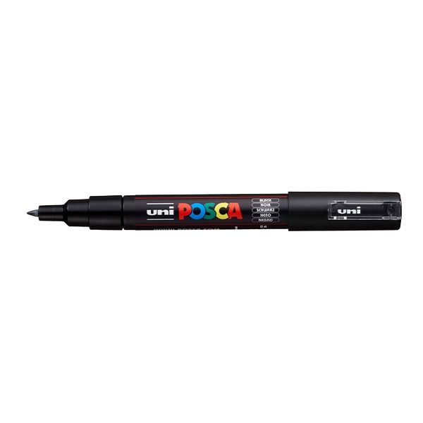 POSCA Acrylic Paint Marker - Black, X-Fine Tip (0.7-1 mm