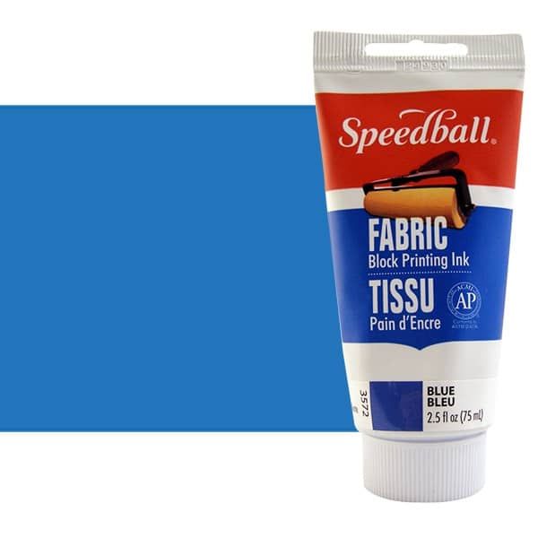 Blue 2.5oz Speedball Fabric Block Printing Ink 