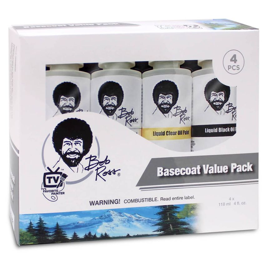 Bob Ross Basecoat Value Pack of 4, 4oz (118ml) 