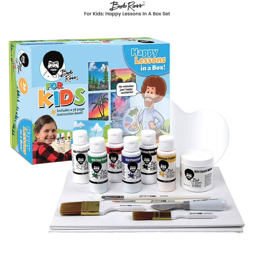 Bob Ross For Kids: Happy Lessons In A Box Set