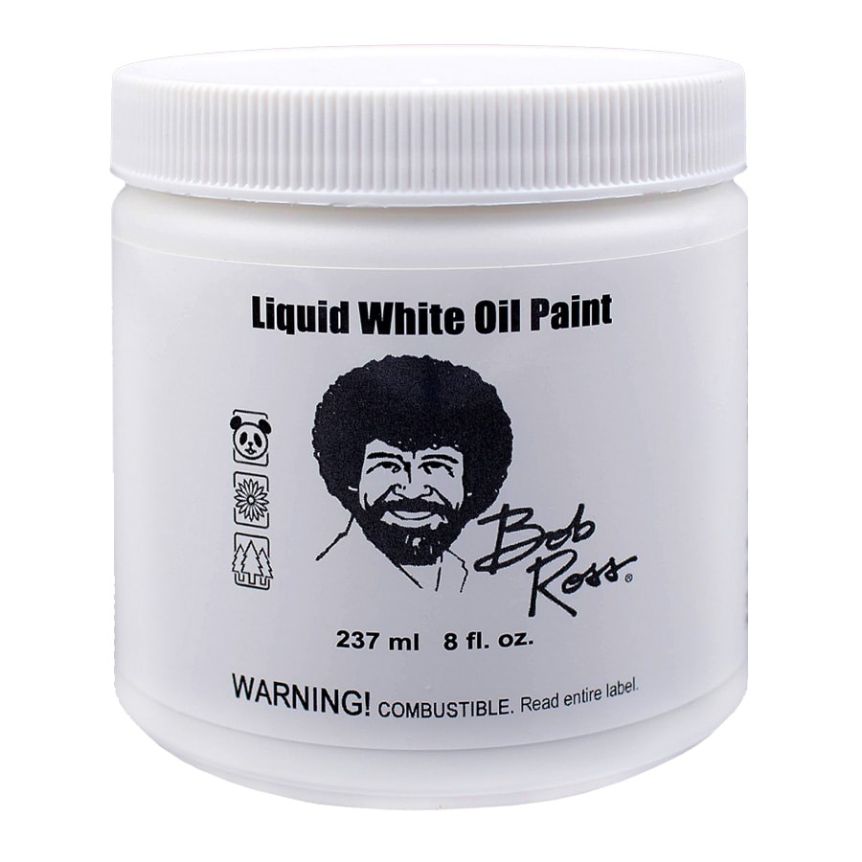 Bob Ross Liquid White Oil Medium 8oz (237ml) Jar