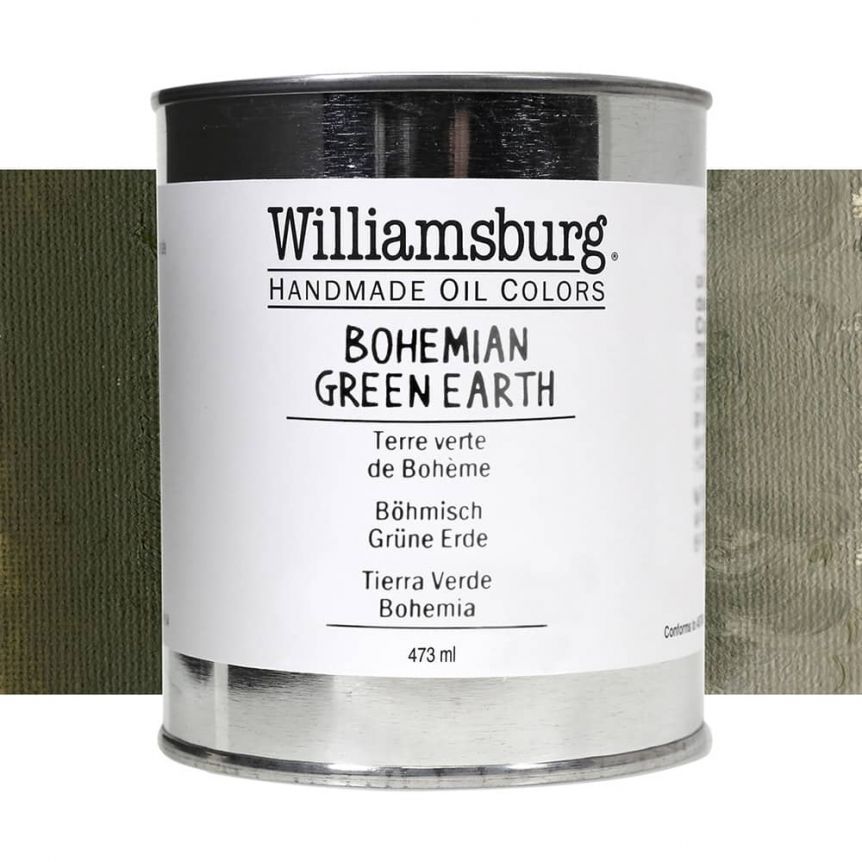 Williamsburg Handmade Oil Paint - Bohemian Green Earth, 473ml