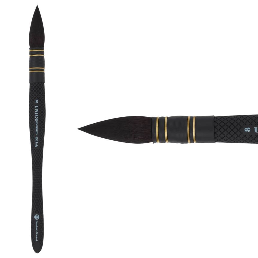 UNICO® Infinito HIDRO® Synthetic Series 850 Quill Brush - size #8