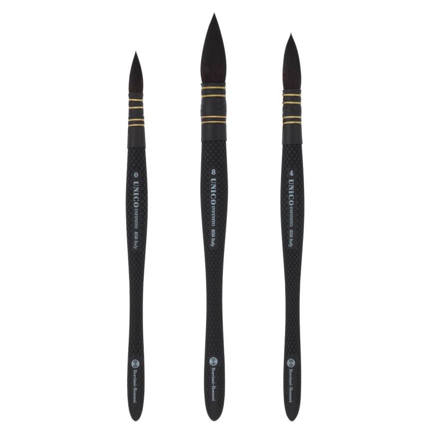 UNICO® Infinito HIDRO® Synthetic Series 850 Quill Brush Set of 3