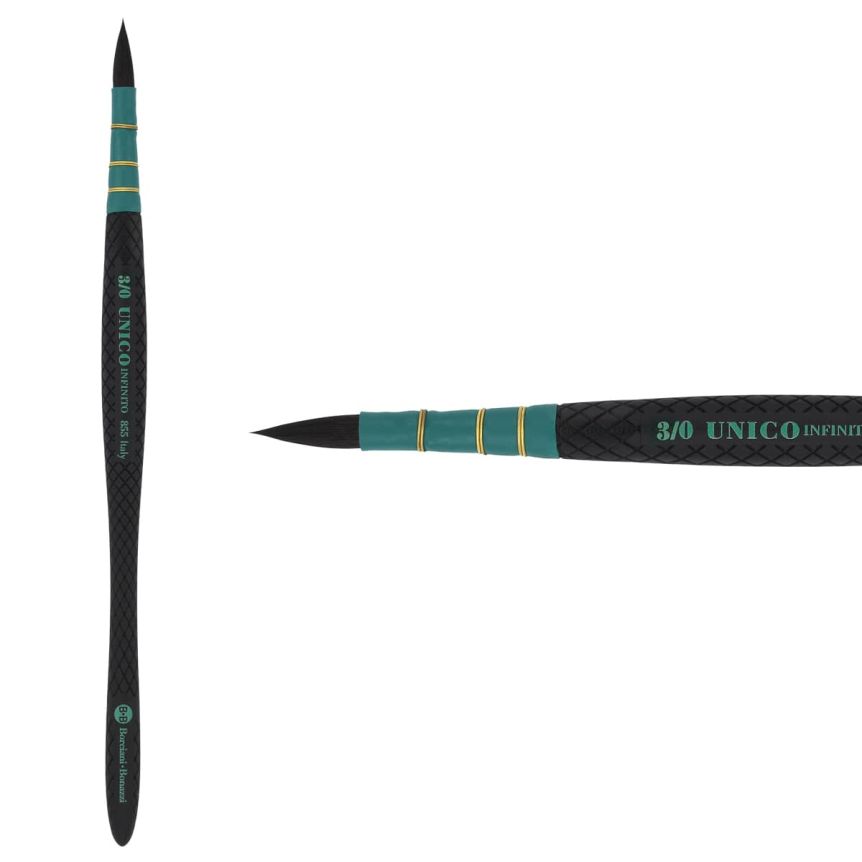 UNICO® Infinito HIDRO® Synthetic Series 855 Mini Quill Brush - size #3x0