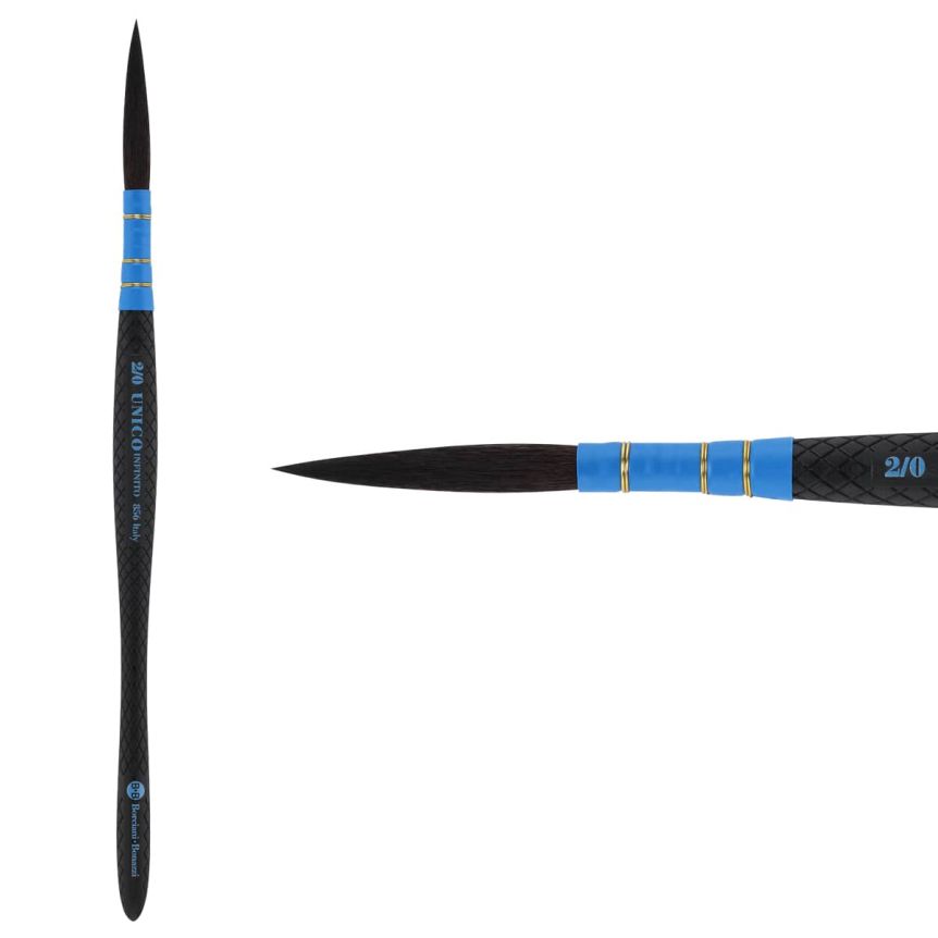 UNICO® Infinito HIDRO® Synthetic Series 856 Quill Liner Brush - size #2x0