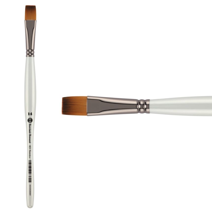 UNICO® Fiammato Synthetic Series 821 Flat Brush, size #14