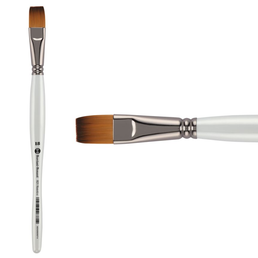 UNICO® Fiammato Synthetic Series 821 Flat Brush, size #18