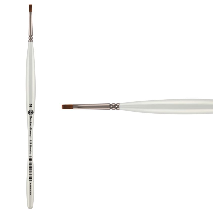 UNICO® Fiammato Synthetic Series 821 Flat Brush, size #2