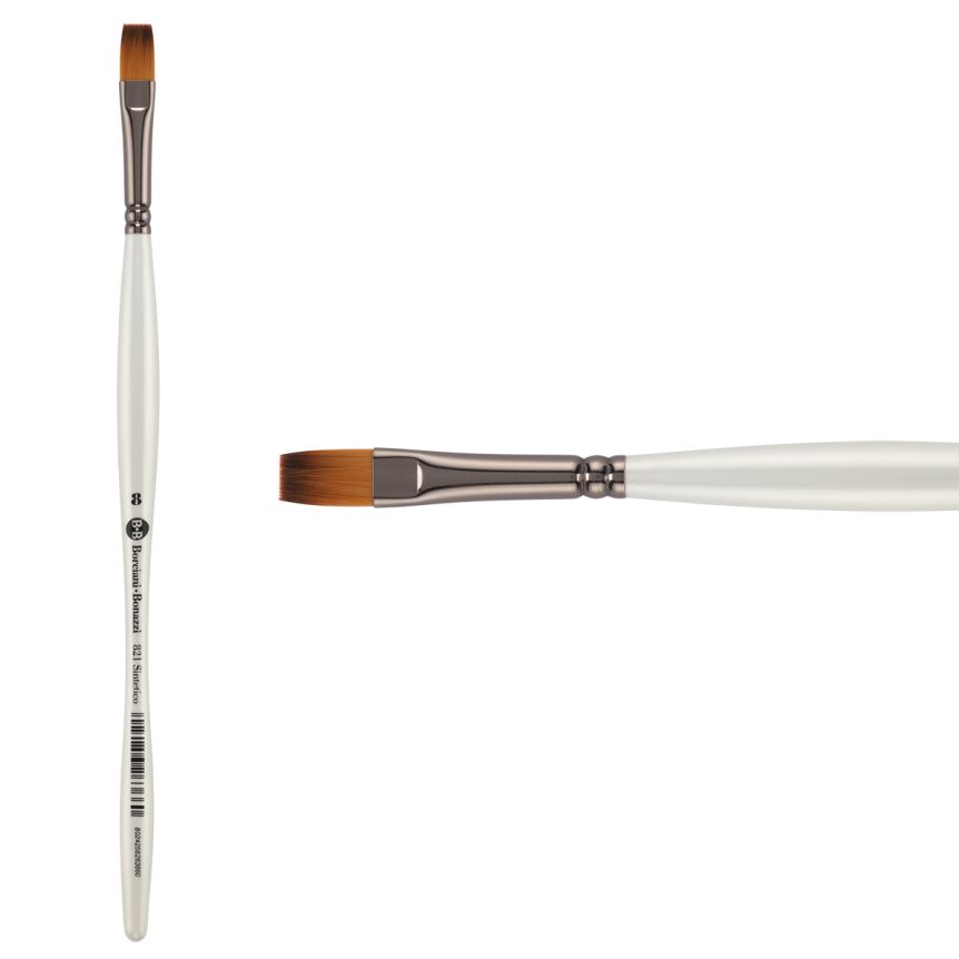UNICO® Fiammato Synthetic Series 821 Flat Brush, size #8
