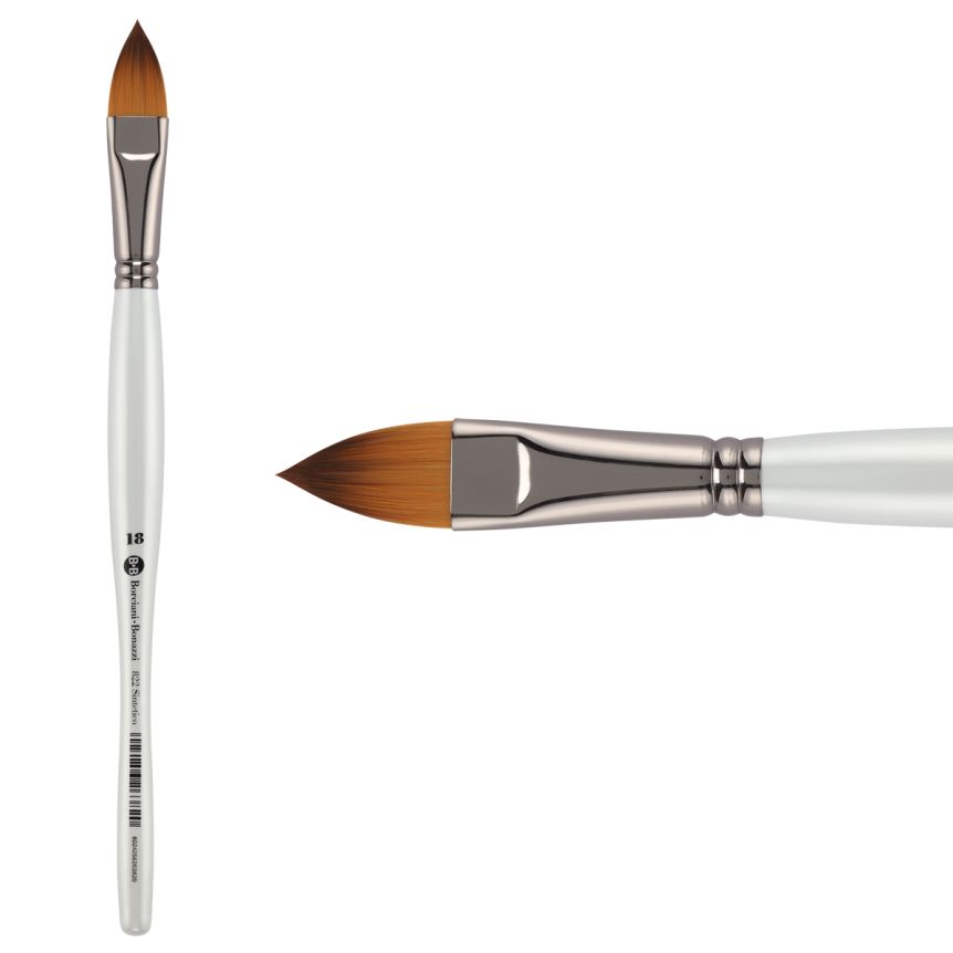 UNICO® Fiammato Synthetic Series 822 Cat’s Tongue Brush, size #18