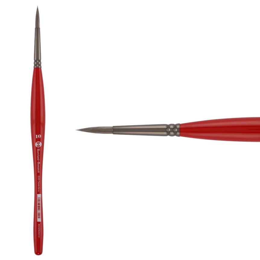 Borciani Bonazzi UNICO® Silver Synthetic Series 810 Round Brush - size 10
