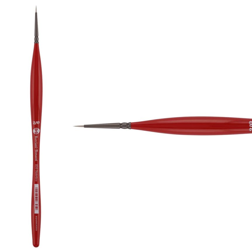 Borciani Bonazzi UNICO® Silver Synthetic Series 810 Round Brush - size 2/0