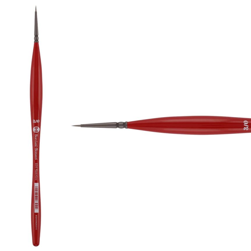 Borciani Bonazzi UNICO® Silver Synthetic Series 810 Round Brush - size 3/0
