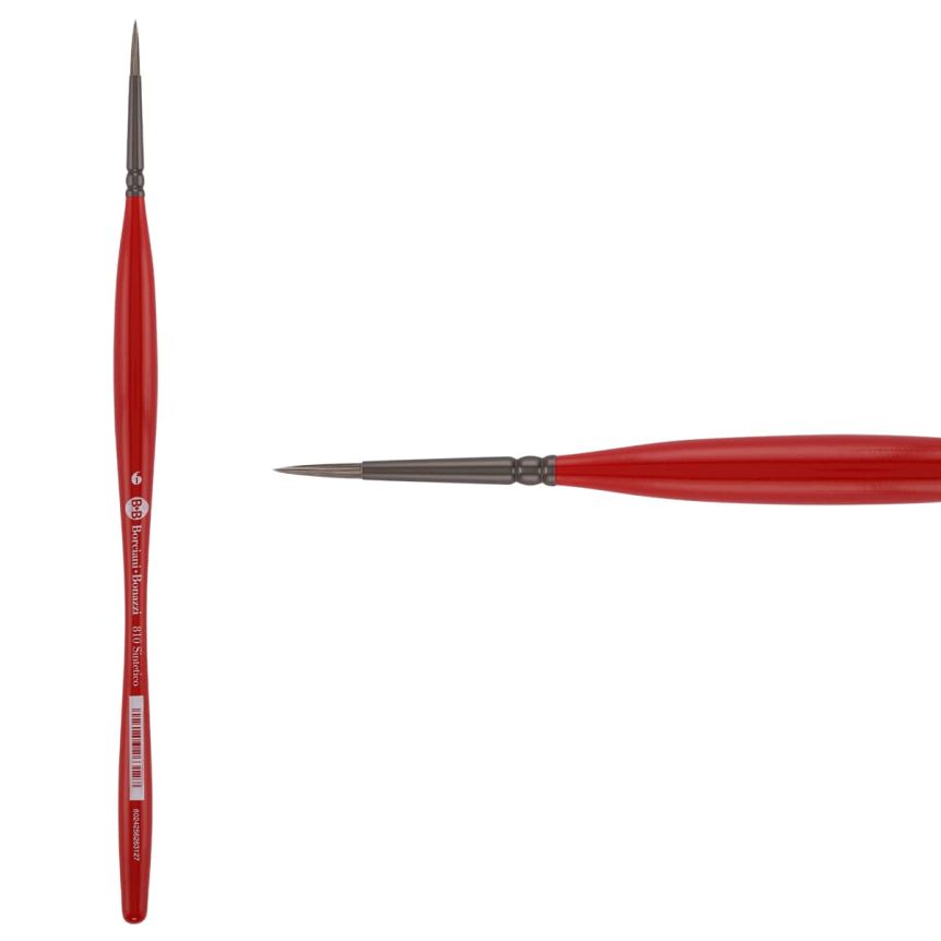 Borciani Bonazzi UNICO® Silver Synthetic Series 810 Round Brush - size 6