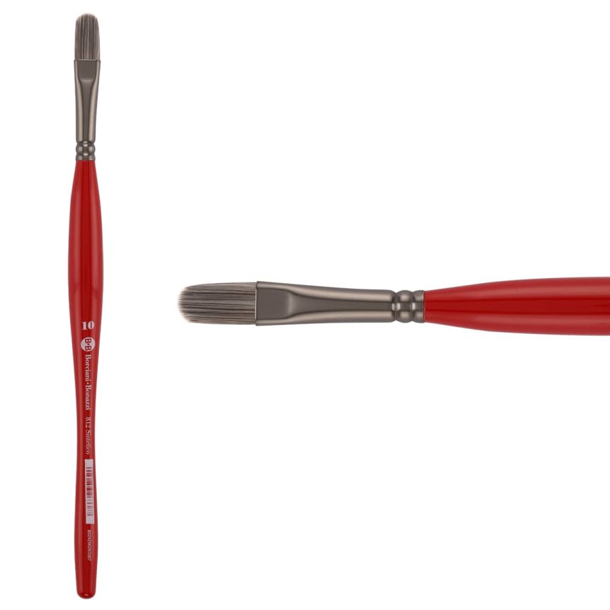 Borciani Bonazzi UNICO® Silver Synthetic Series 811 Filbert Brush - size 10