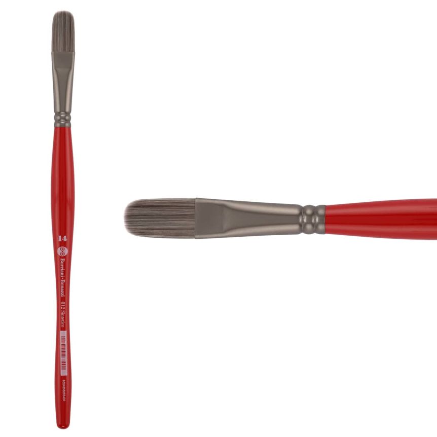 Borciani Bonazzi UNICO® Silver Synthetic Series 812 Filbert Brush - size 14