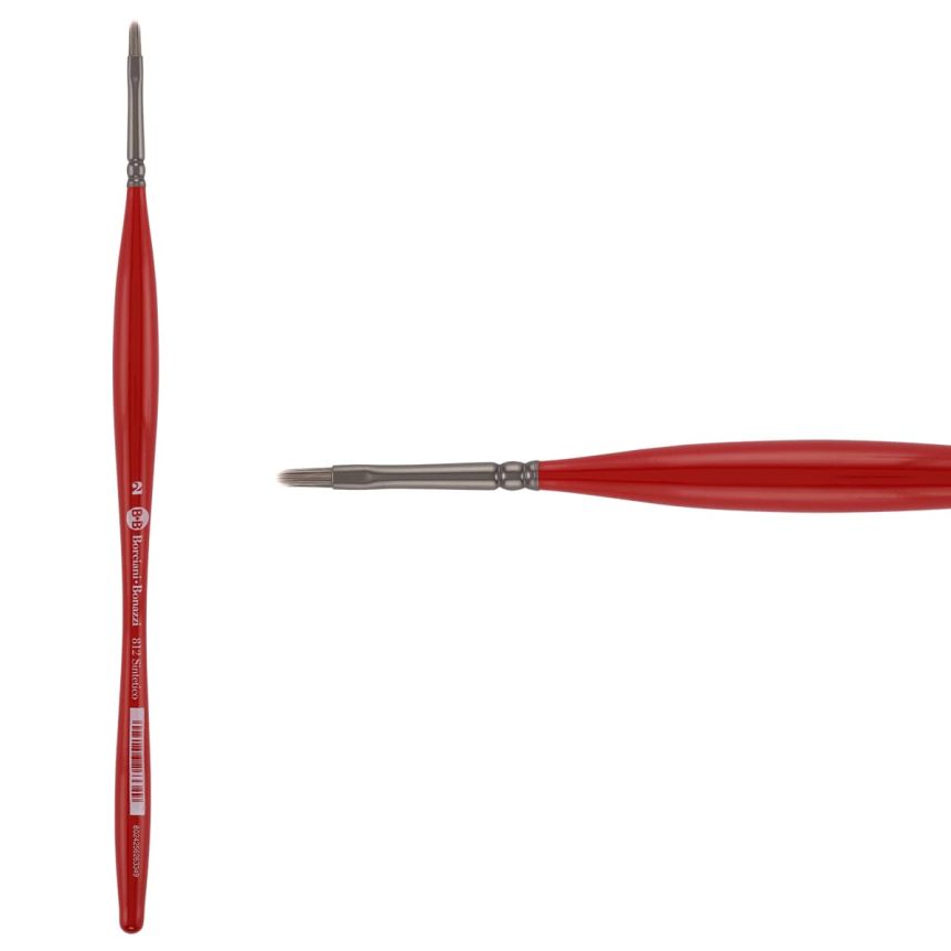 Borciani Bonazzi UNICO® Silver Synthetic Series 811 Filbert Brush - size 2