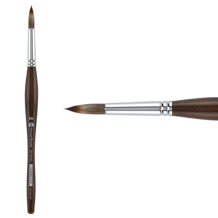 Borciani Bonazzi UNICO® Synthetic Mongoose Series 800 Round Brush - size 16