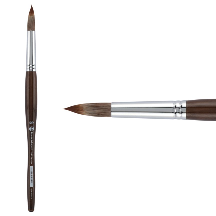 Borciani Bonazzi UNICO® Synthetic Mongoose Series 800 Round Brush - size 20