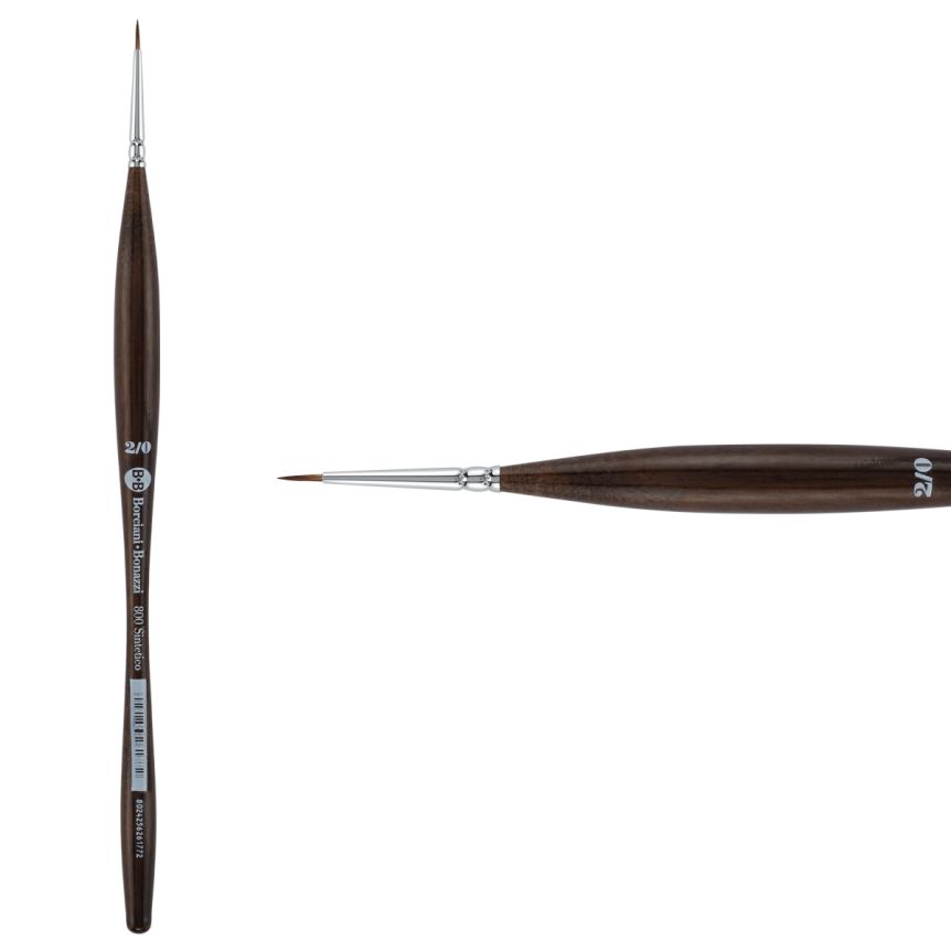 Borciani Bonazzi UNICO® Synthetic Mongoose Series 800 Round Brush - size 2/0