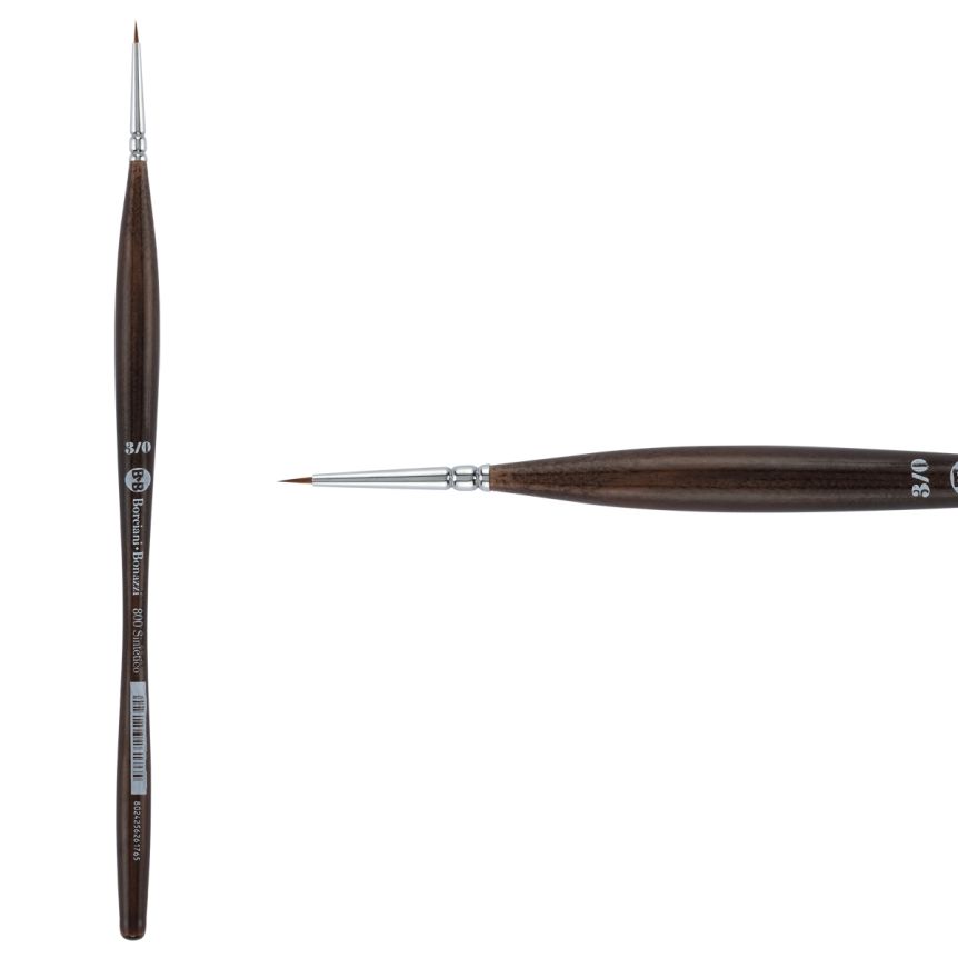 Borciani Bonazzi UNICO® Synthetic Mongoose Series 800 Round Brush - size 3/0
