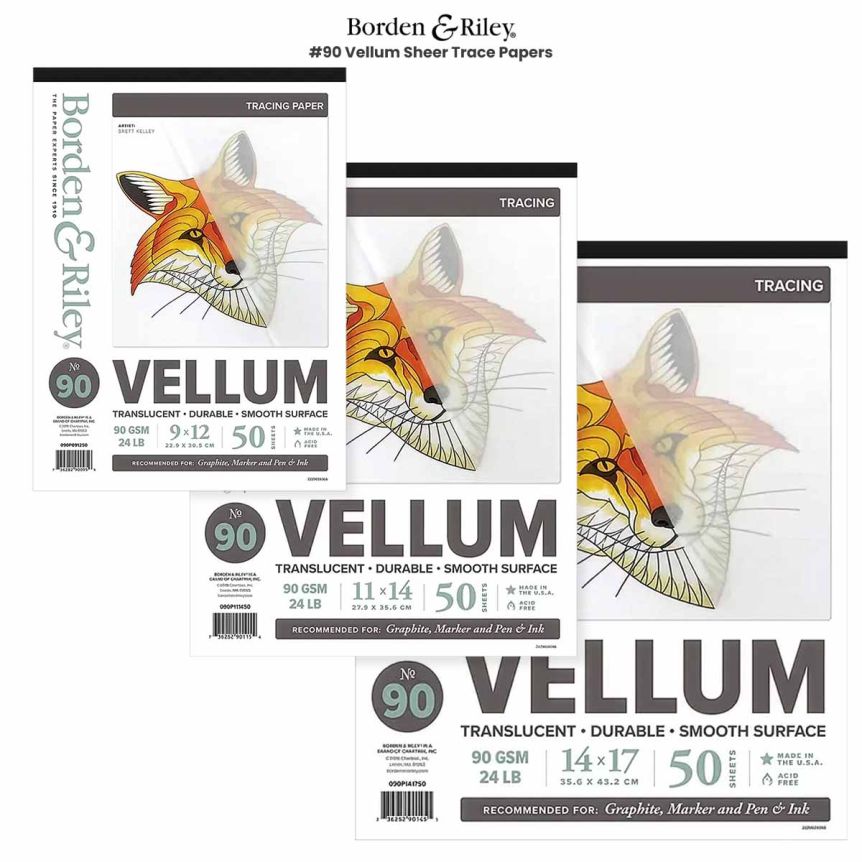 Borden & Riley #90 Vellum Sheer Trace Papers