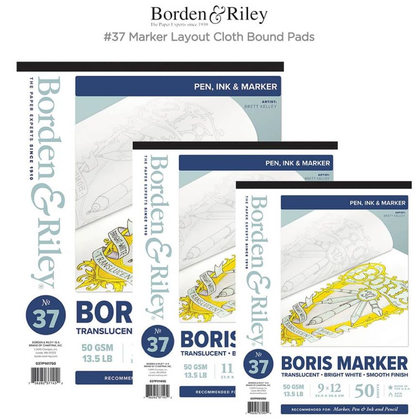 Borden & Riley #37 Marker Layout Cloth Bound Pads 
