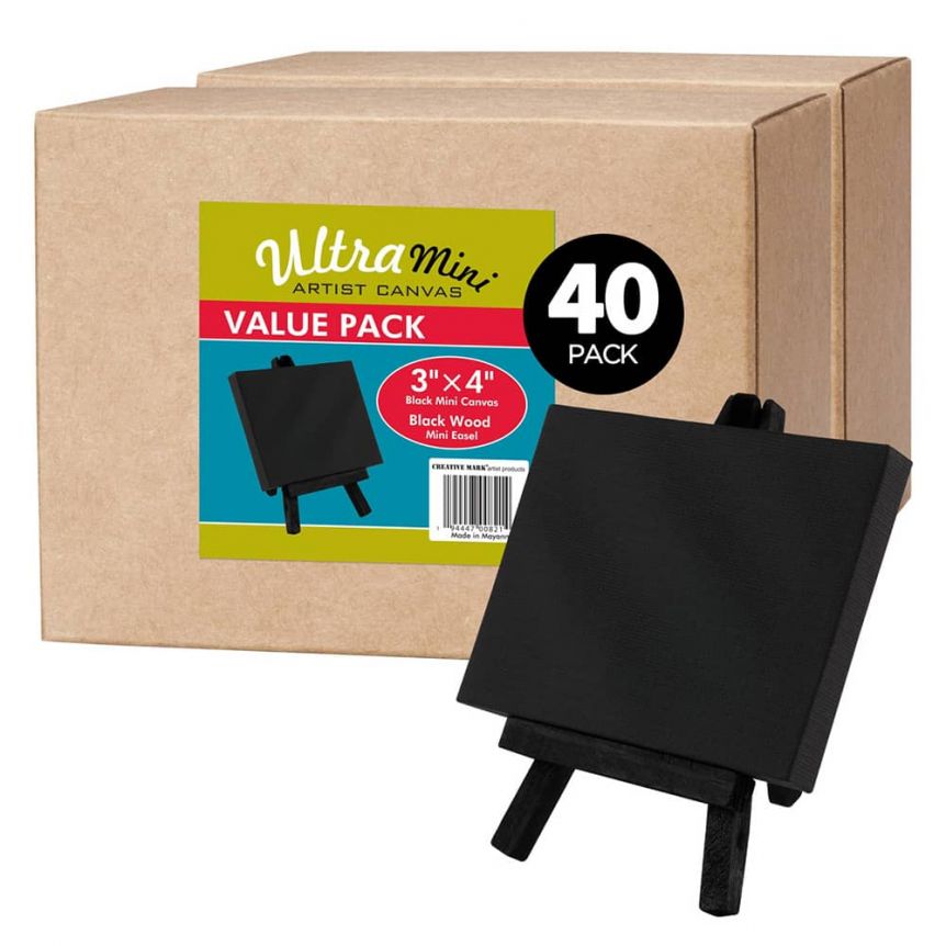 Creative Mark Ultra-Mini Display Easel 3-Pack - Black Easel