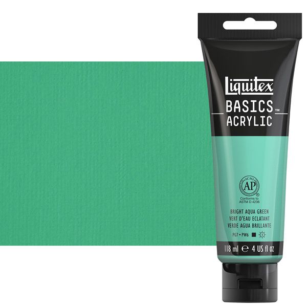 Liquitex Basics Acrylic Paint Bright Aqua Green 4oz