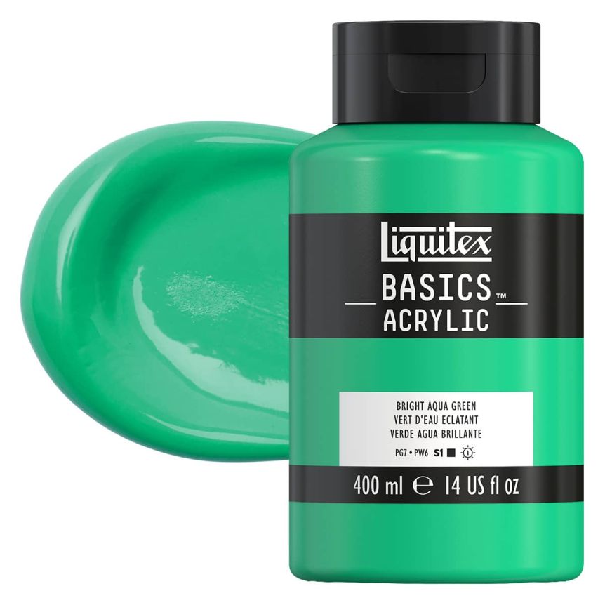 Liquitex Basics Acrylic Paint Bright Aqua Green 400ml