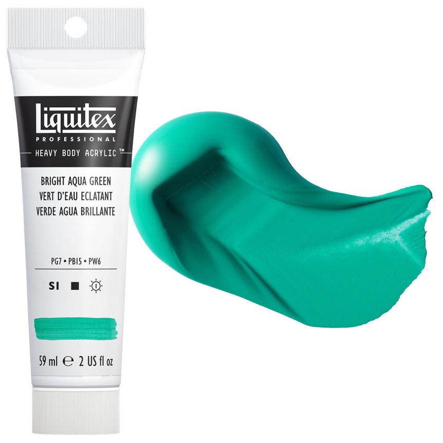 Liquitex Heavy Body Acrylic - Bright Aqua Green, 2oz Tube