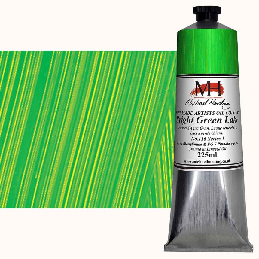 Michael Harding Oil Color - Bright Green Lake, 225ml Tube