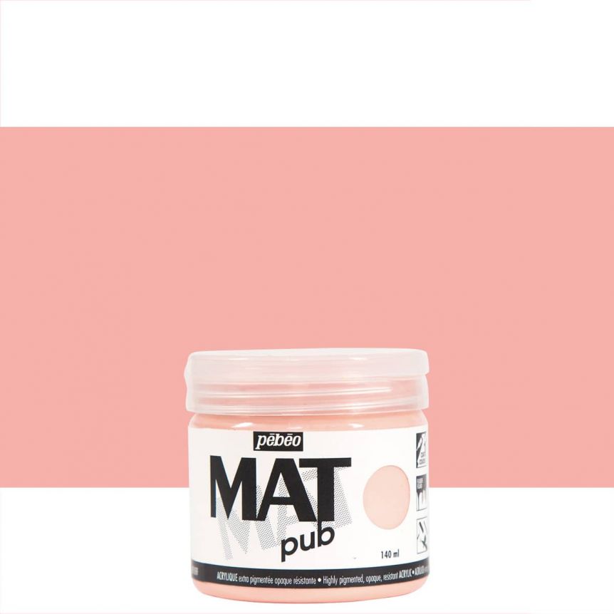 Pebeo Acrylic Mat Pub - Bright Pink, 140ml