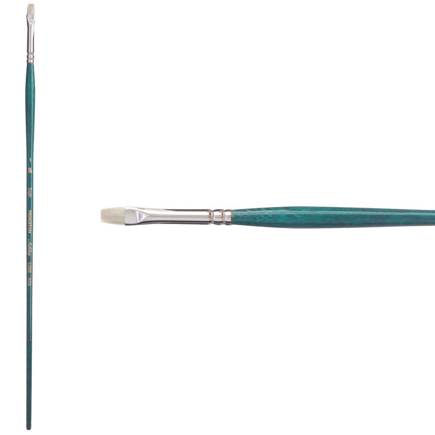 Princeton Ashley Series 5200 Natural Bristle Brush - Bright, Long Handle, Size 1