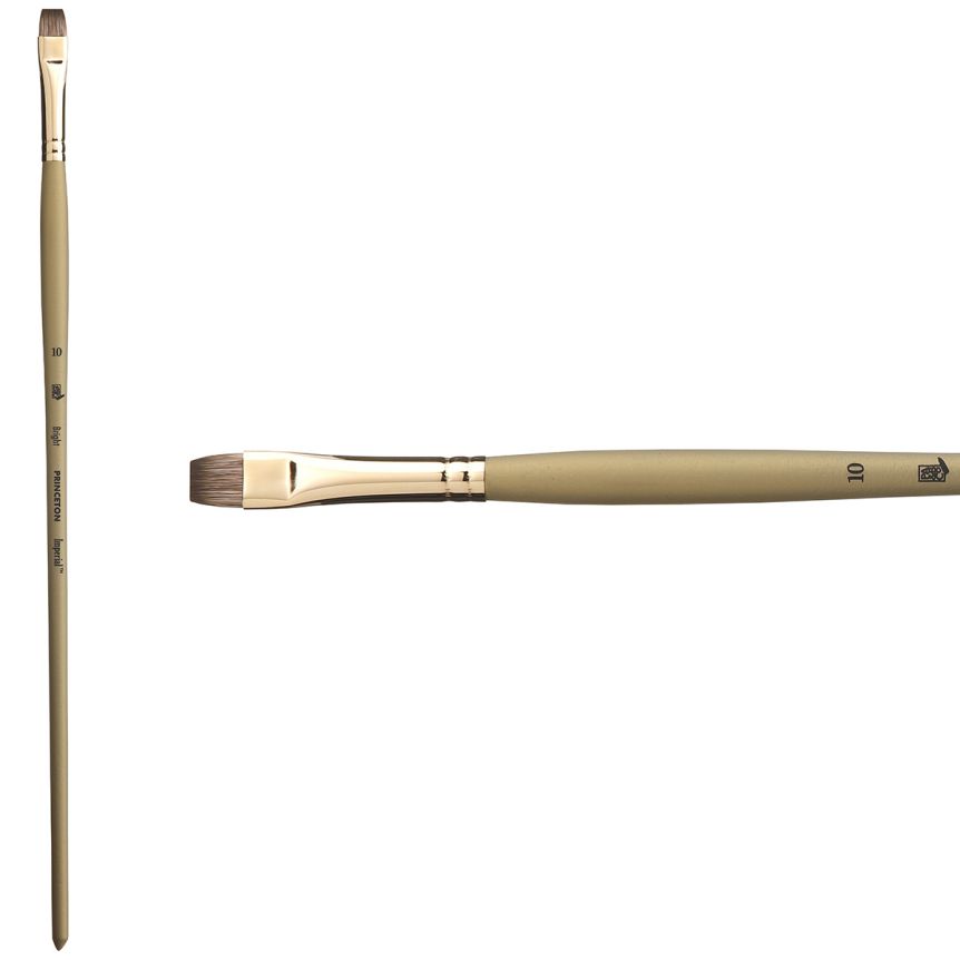 Princeton Imperial Series 6600 Synthetic Mongoose Brush - Bright, Long Handle, Size 10