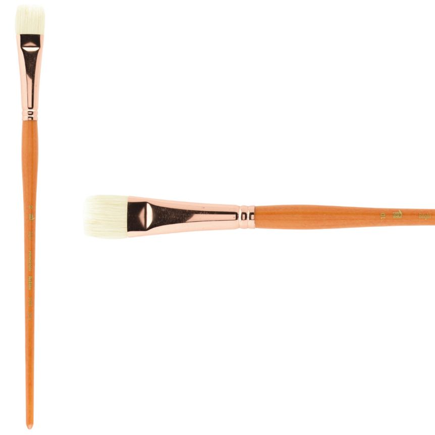 Princeton Refine Series 5400 Natural Bristle Brush - Bright, Long Handle, Size 10