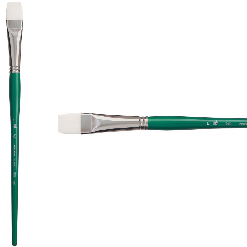 Princeton Summit Series 6100 Synthetic Brush - Bright, Long Handle, Size 12