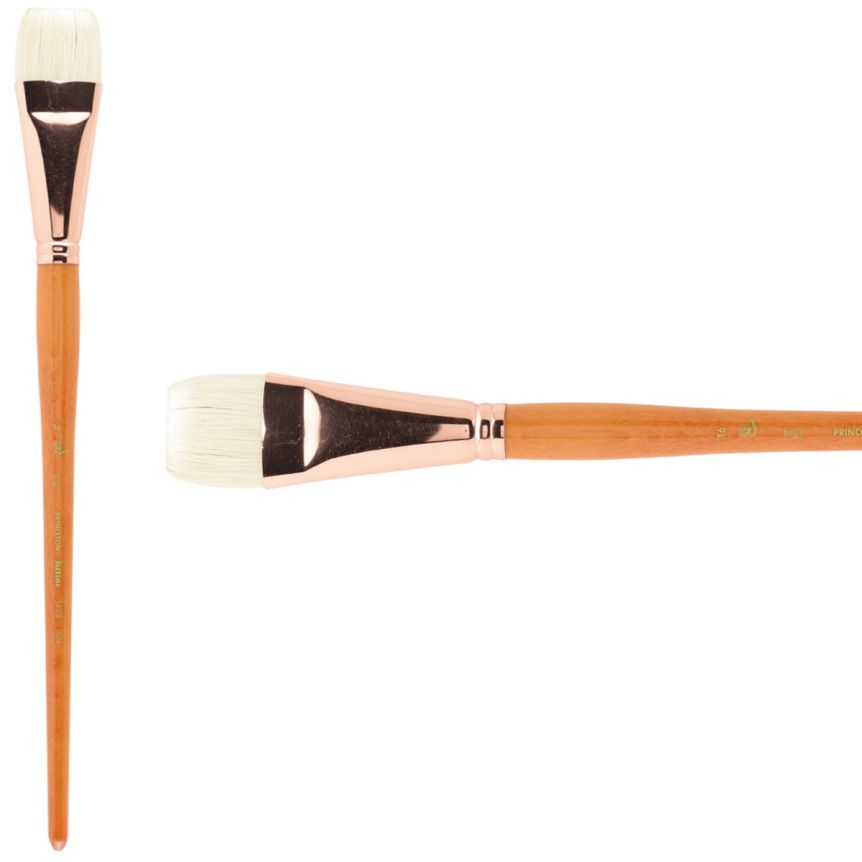 Princeton Refine Series 5400 Natural Bristle Brush - Bright, Long Handle, Size 16