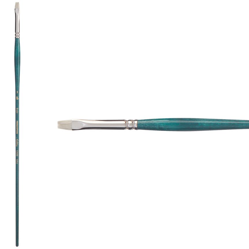 Princeton Ashley Series 5200 Natural Bristle Brush - Bright, Long Handle, Size 2