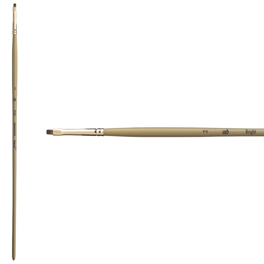 Princeton Imperial Series 6600 Synthetic Mongoose Brush - Bright, Long Handle, Size 2