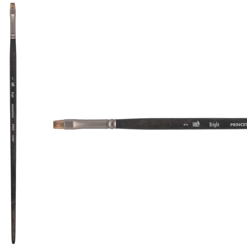 Princeton Pro Series 6000 Synthetic Brush - Bright, Long Handle, Size 2