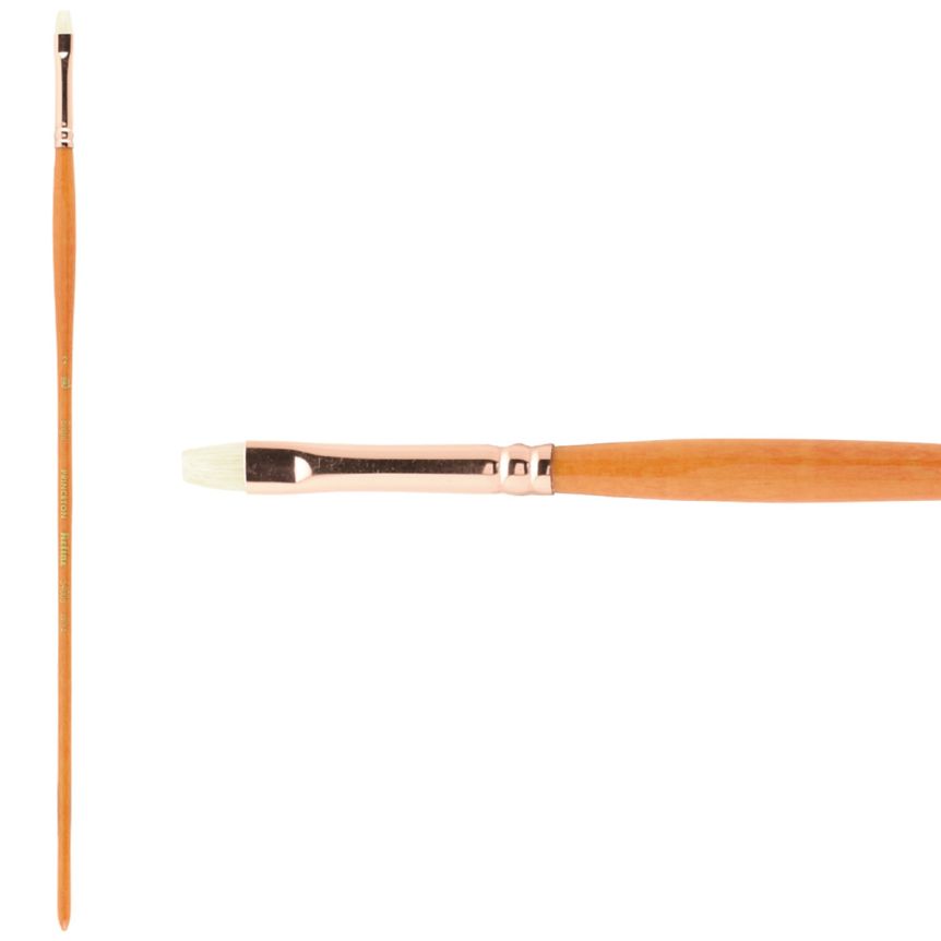 Princeton Refine Series 5400 Natural Bristle Brush - Bright, Long Handle, Size 2
