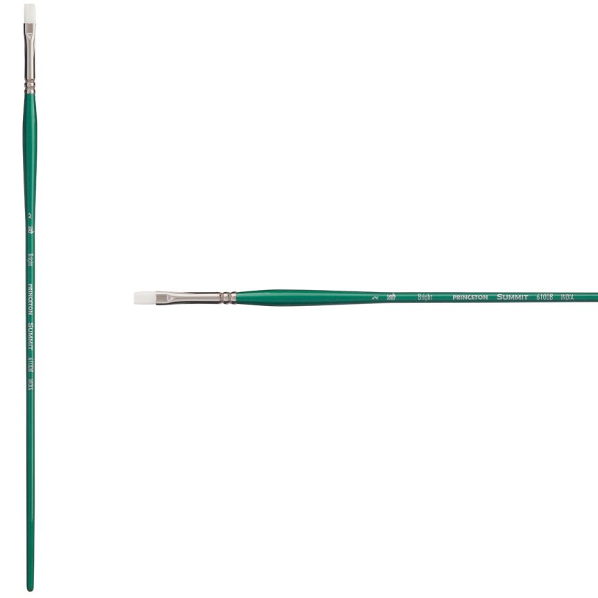 Princeton Summit Series 6100 Synthetic Brush - Bright, Long Handle, Size 2