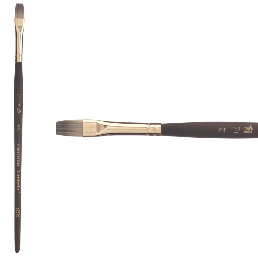 Princeton Umbria Series 6250 Synthetic Brush - Bright, Short Handle, Size 2
